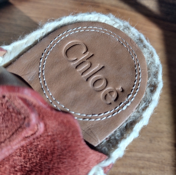 Chloe Sienna Suede Lauren Platform Espedrille Sandals Size 38 (7.5) - Picture 9 of 9
